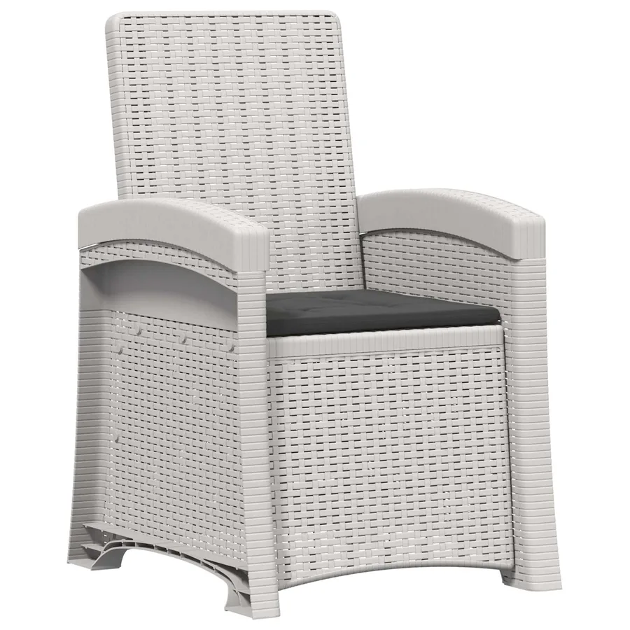 Chaise de jardin inclinable imitant le rotin PP - 2