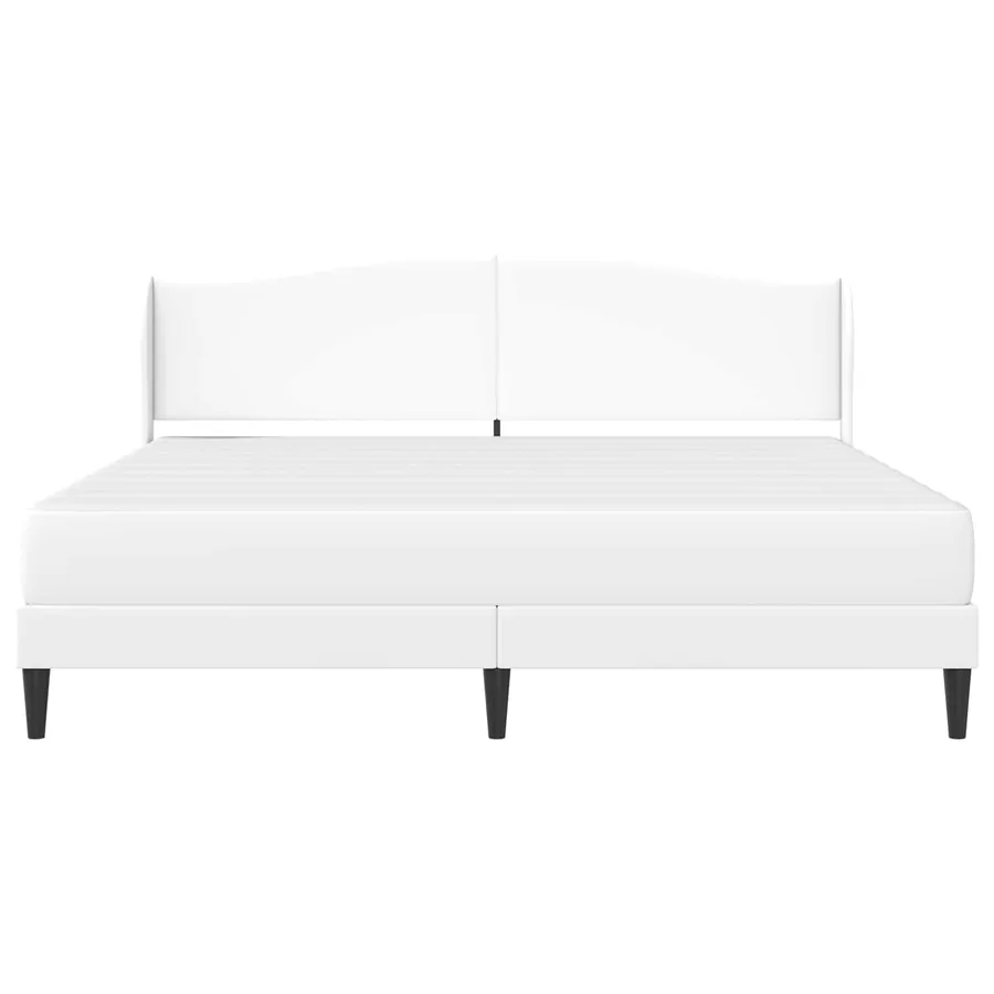 Cadre de lit avec tête de lit Blanc 180 x 200 cm Simili cuir - 6