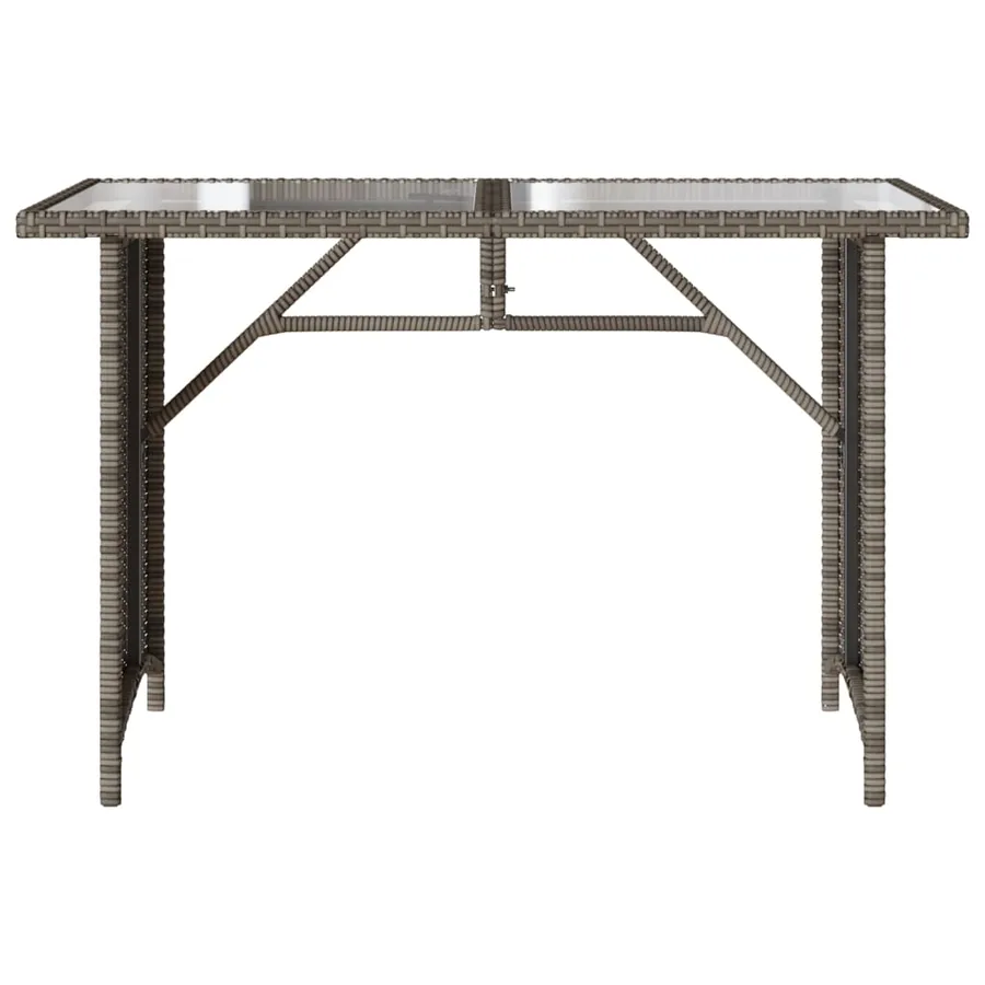 Ensemble à manger de jardin et coussins 2 pcs gris rotin - 7