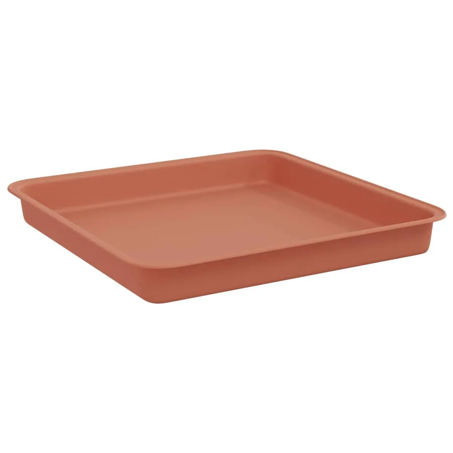 Plateau carré à fleurs 6 pcs Rouge brique 18 x 18 x 2 cm - 5