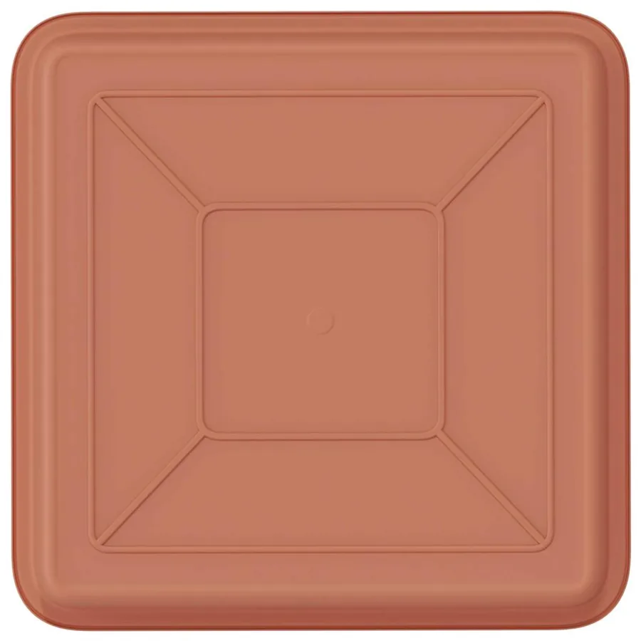 Plateau carré à fleurs 6 pcs Rouge brique 18 x 18 x 2 cm - 6