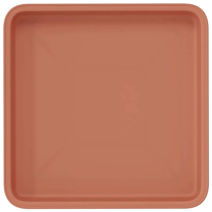 Plateau carré à fleurs 6 pcs Rouge brique 18 x 18 x 2 cm - 7