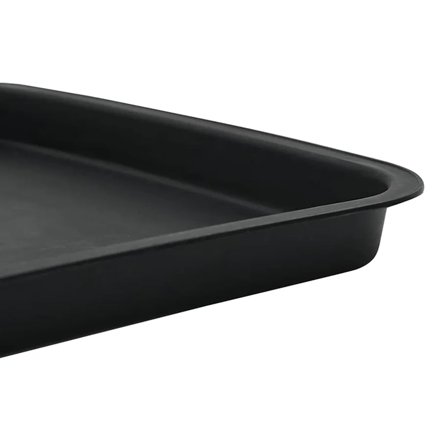 Plateau carré à fleurs 6 pcs Noir 15 x 15 x 2 cm Plastique - 9