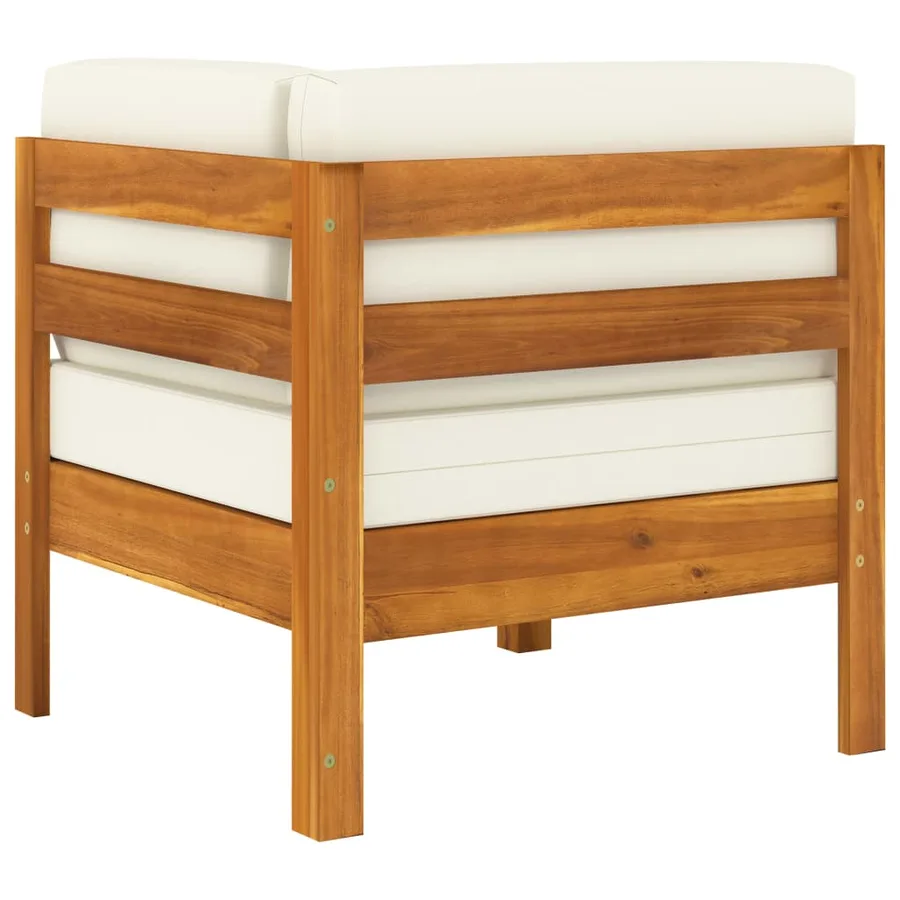 Salon de jardin 5 pièces avec coussins 100 x 60 cm Bois d'acacia - 13