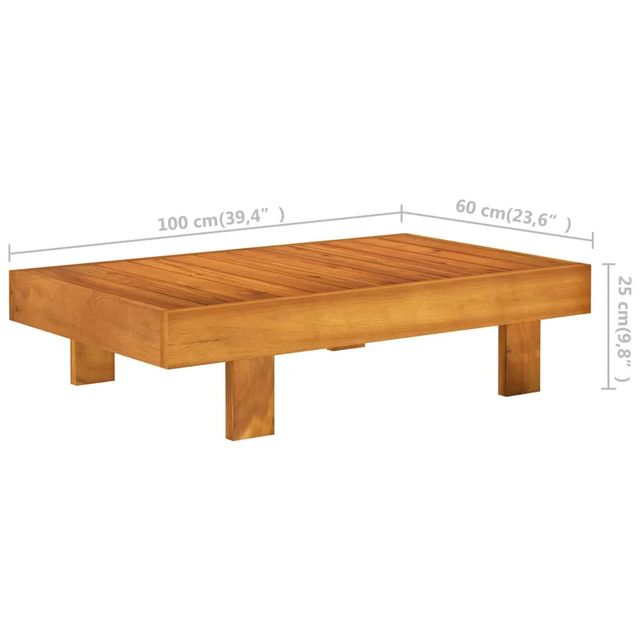 Salon de jardin 5 pièces avec coussins 100 x 60 cm Bois d'acacia - 20