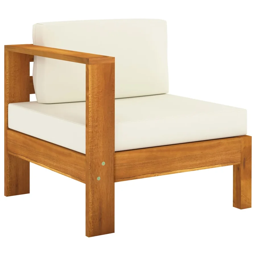 Salon de jardin 5 pièces avec coussins 100 x 60 cm Bois d'acacia - 3