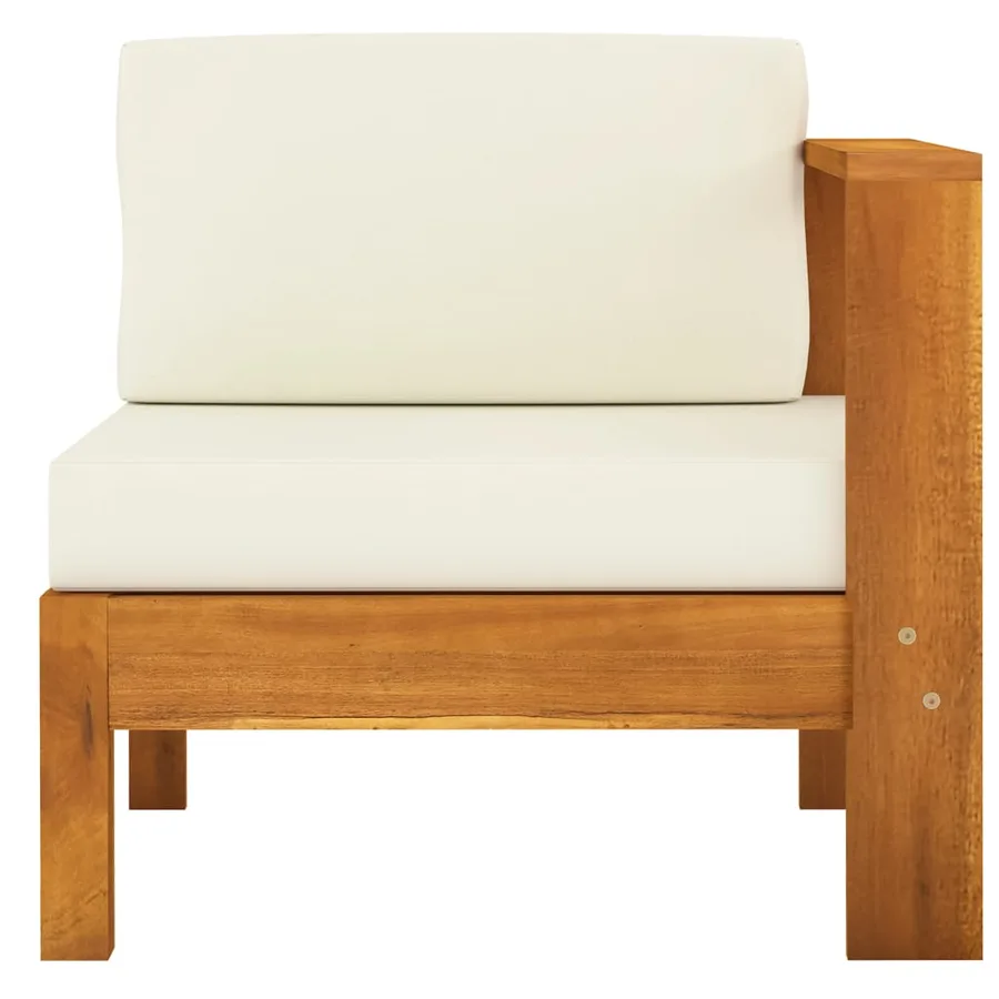Salon de jardin 5 pièces avec coussins 100 x 60 cm Bois d'acacia - 7