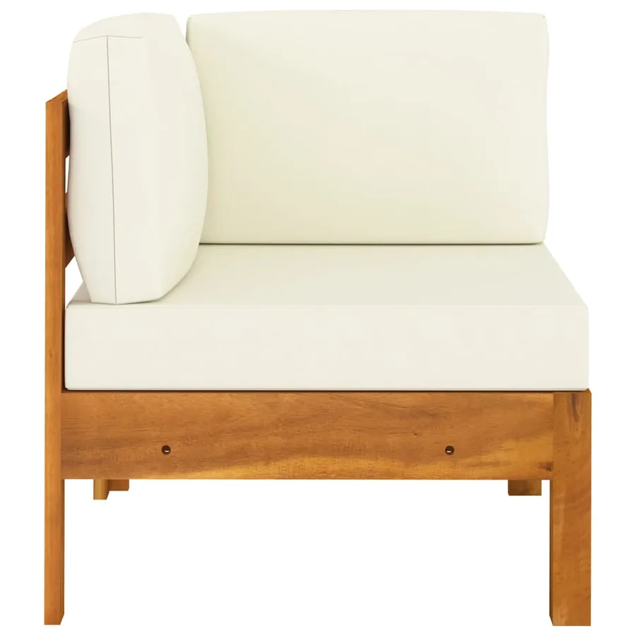 Salon de jardin 5 pièces avec coussins 100 x 60 cm Bois d'acacia - 9