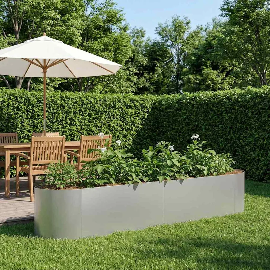 Jardin surélevé Acier galvanisé 220 x 40 x 40 cm Acier