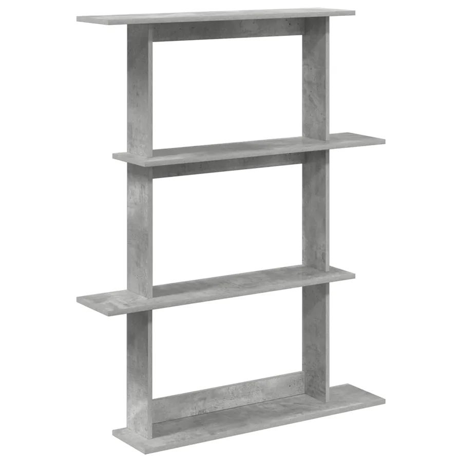 Étagère Murale Gris béton 100 x 20 x 126 cm Bois d'ingénierie