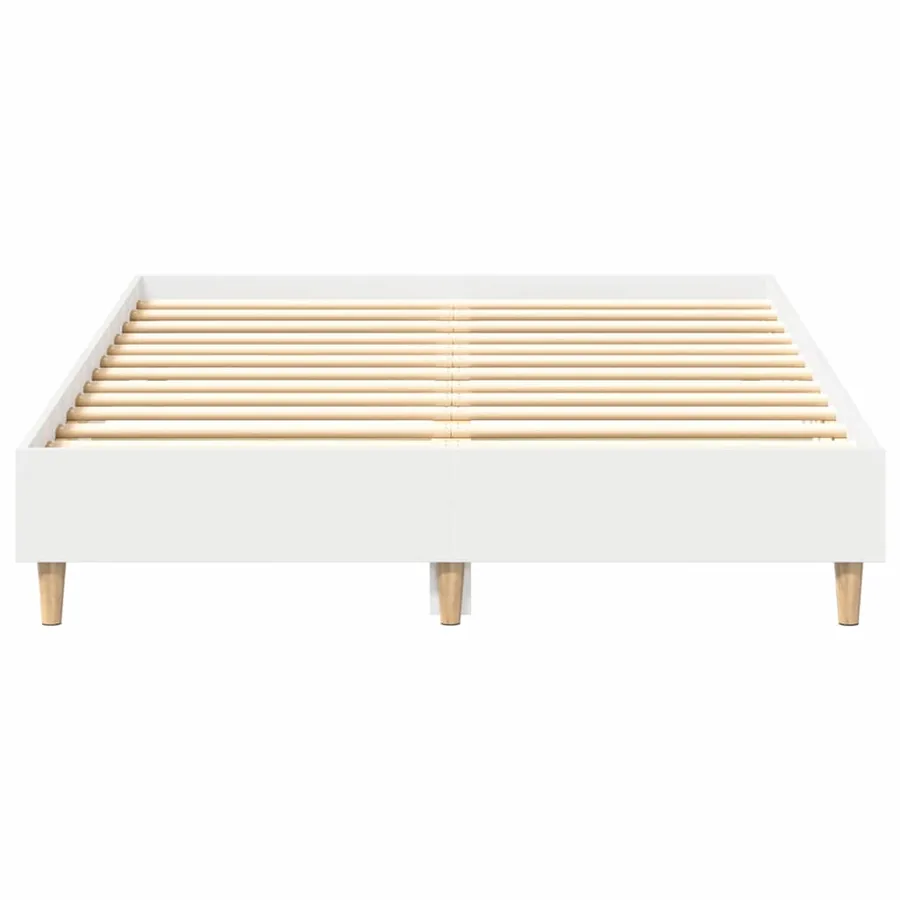 Cadre de lit Blanc 137 x 190 cm Bois d'ingénierie - 5