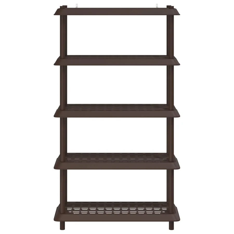 Unité de rangement 5 niveaux 100 x 40 x 177 cm PP Marron - 5