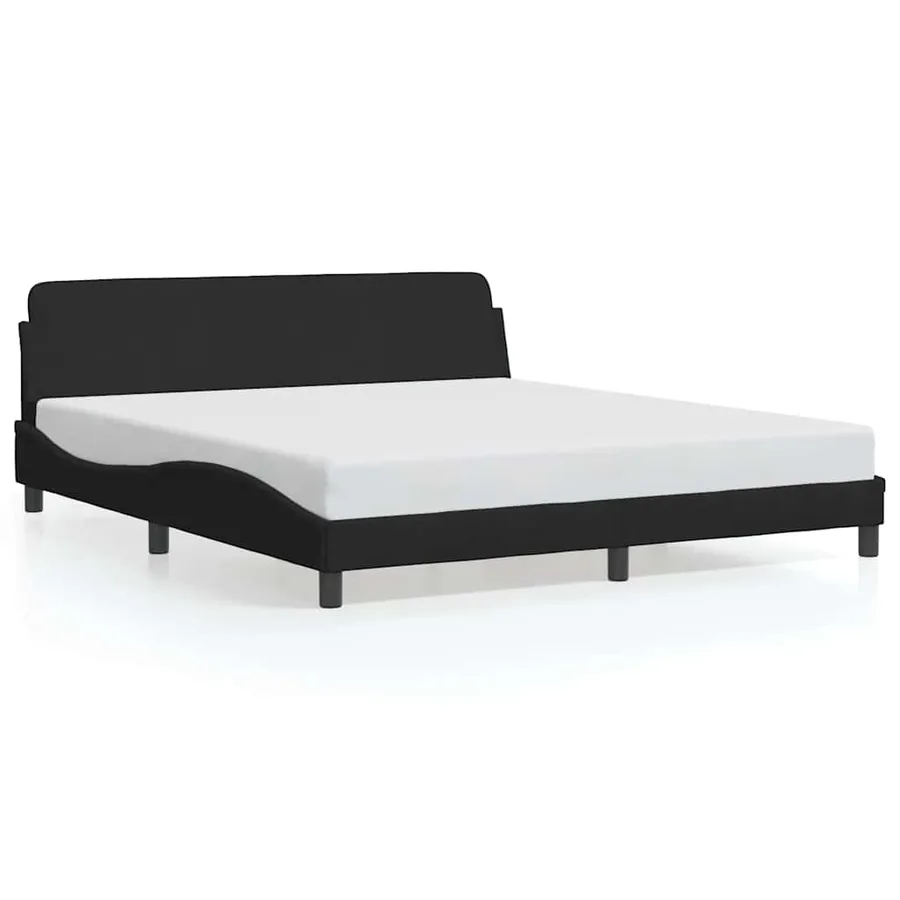 Cadre de lit Dover noir 183x213 cm similicuir - 2