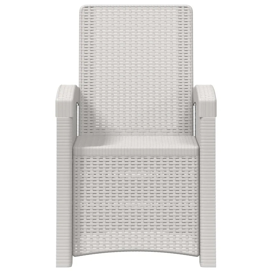 Chaise de jardin inclinable imitant le rotin Anthracite PP - 31