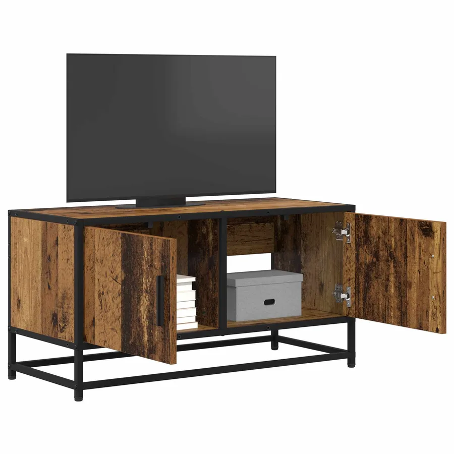 Meuble TV 80 x 34,5 x 40 cm Bois ancien Bois d'ingénierie - 2