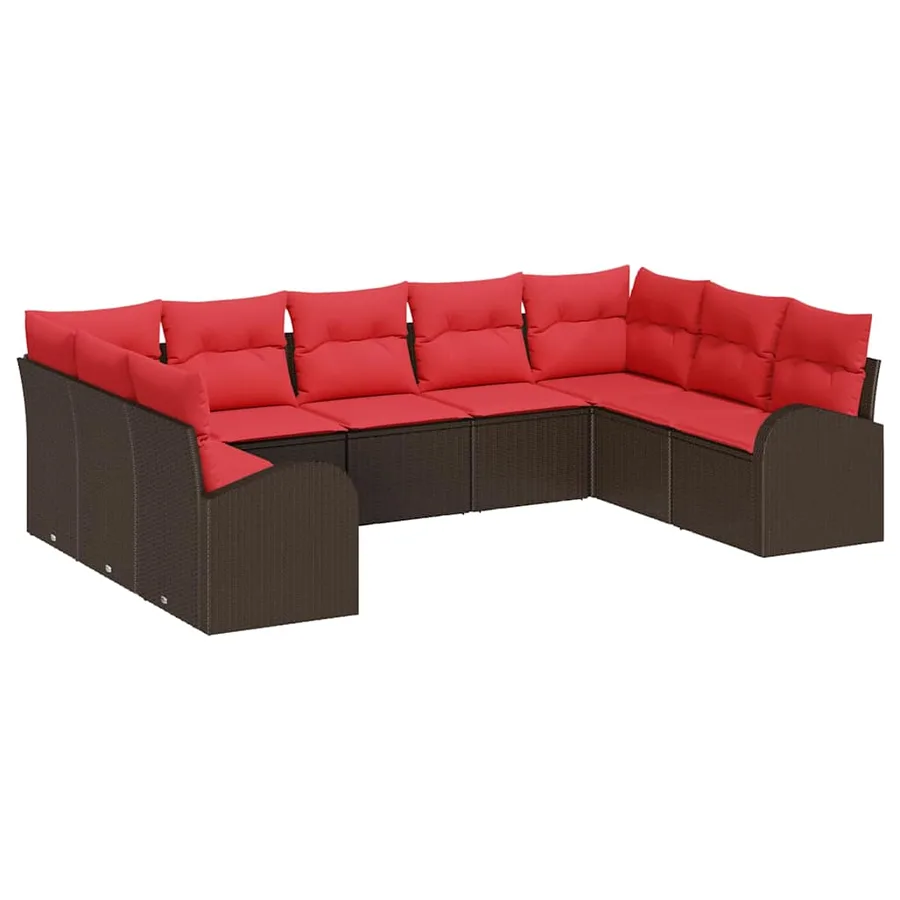 Ensemble de Canapés avec coussin Marron Poly Rattan - 2
