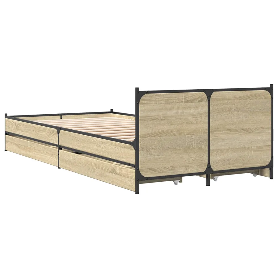 Cadre de lit avec tête de lit Chêne Sonoma 80 x 200 cm - 6