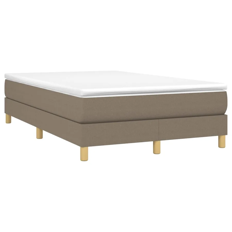 Sommier à lattes de lit avec matelas Taupe 120x200 cm Tissu - 3