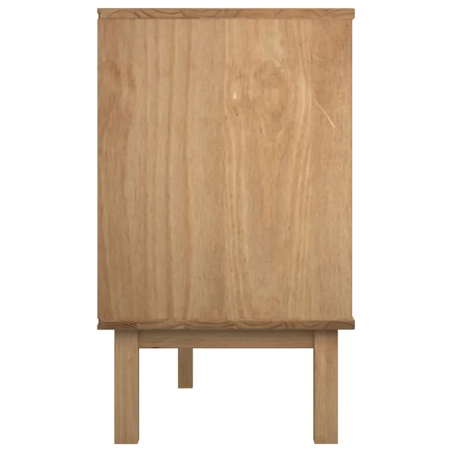 Commode OTTA marron et gris 111x43x73,5 cm bois de pin massif - 5