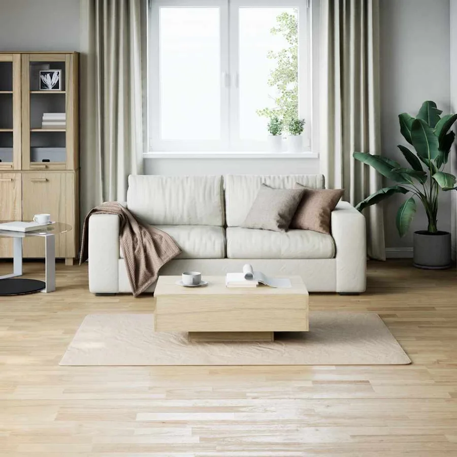 Tapis shaggy crème blanc 120x183 cm polyester - 3