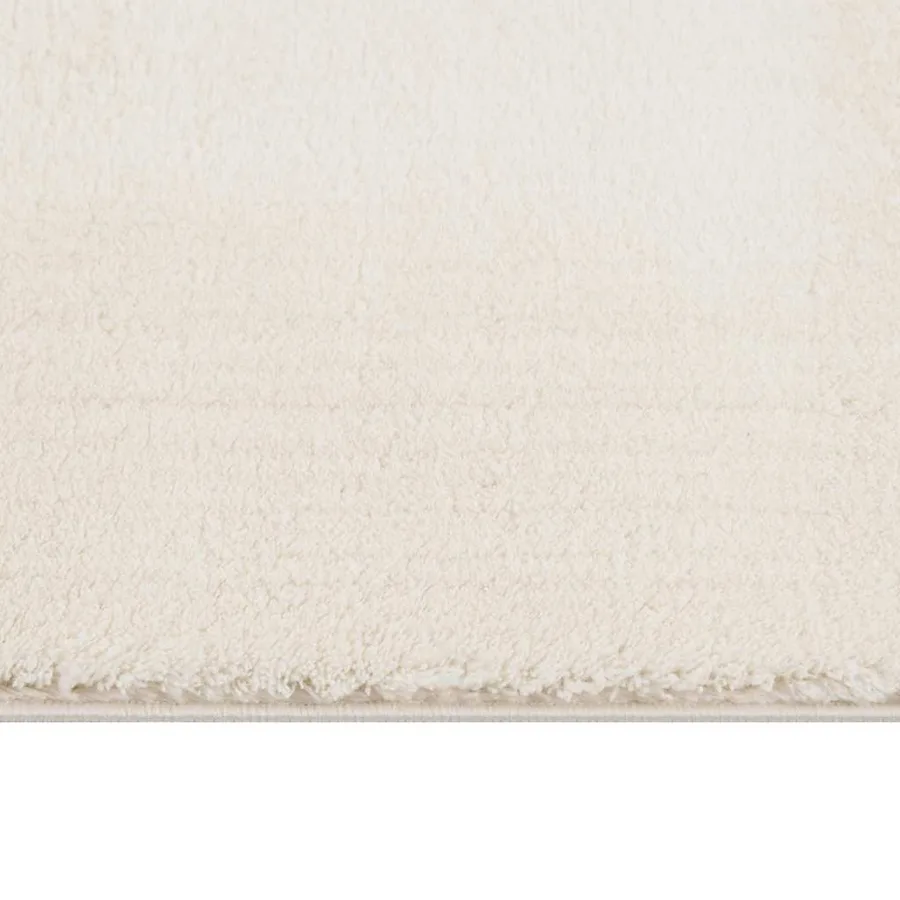 Tapis shaggy crème blanc 120x183 cm polyester - 4