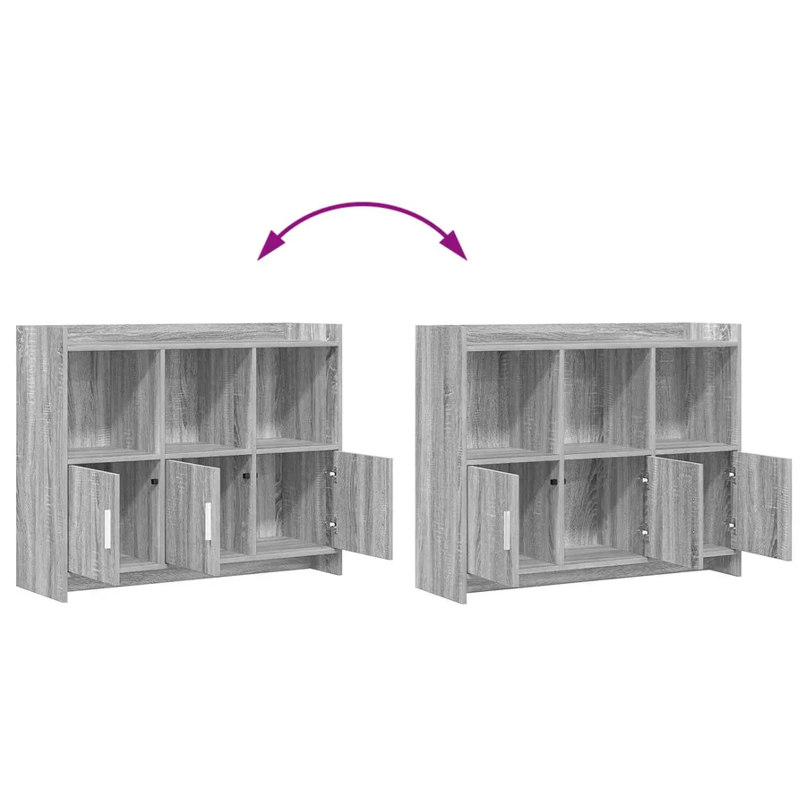 Buffet Sonoma gris 98,5 x 33 x 80 cm Bois d'ingénierie - 9