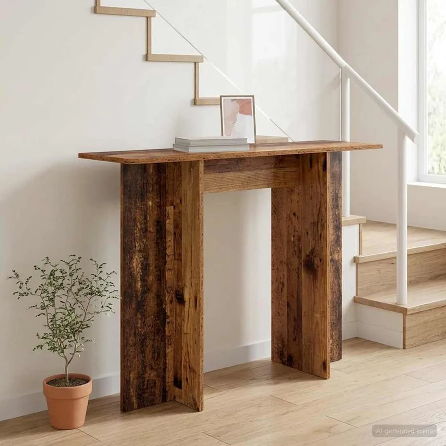 Table console Bois ancien 100 x 30 x 75 cm Bois d'ingénierie - 4