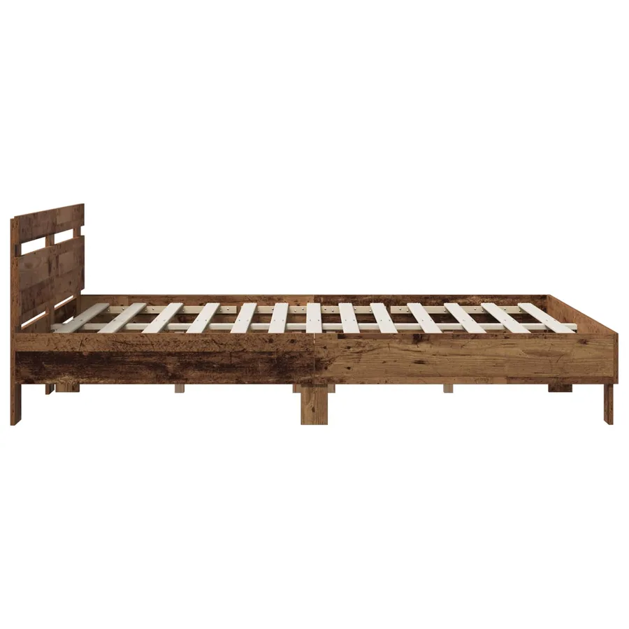 Cadre de lit Bois ancien 135 x 190 cm Bois d'ingénierie - 4