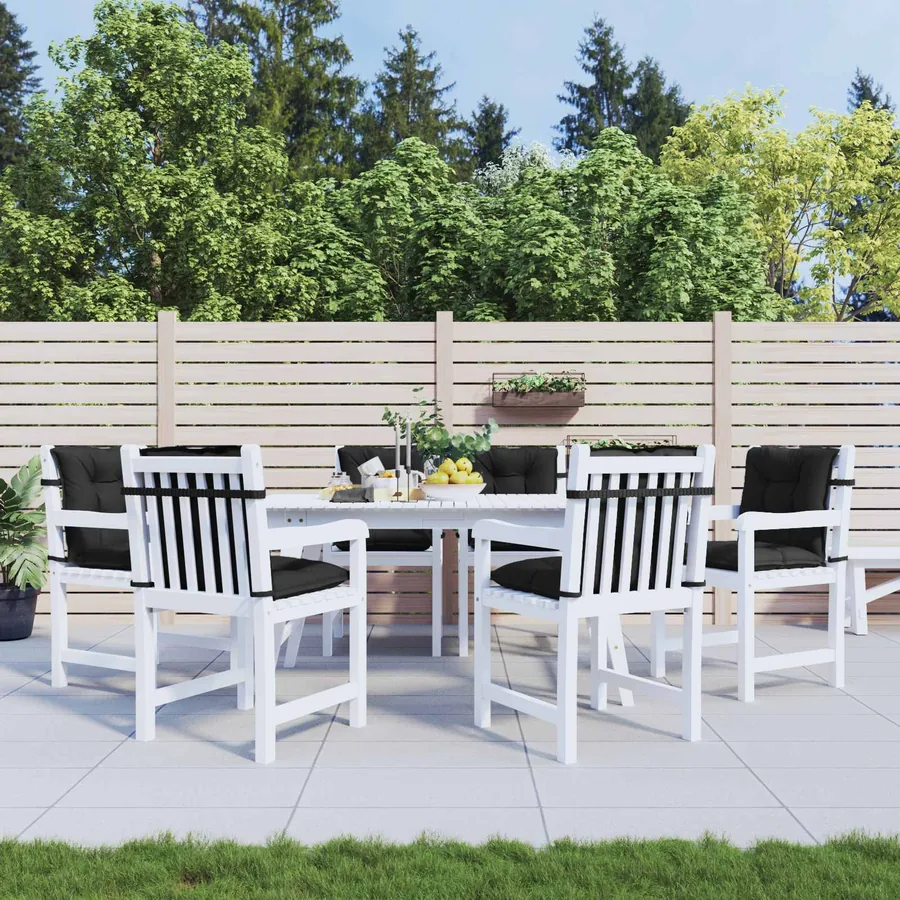 Ensemble de coussins pour chaise à dossier bas 6 pcs