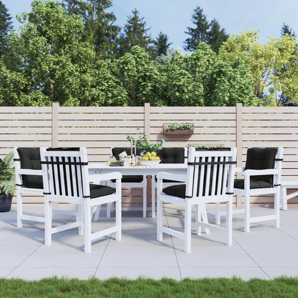 Ensemble de coussins pour chaise à dossier bas 6 pcs