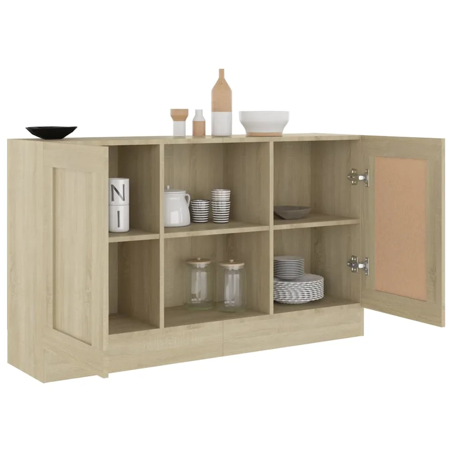 Buffet Chêne sonoma 120x30,5x70 cm Bois d'ingénierie - 7