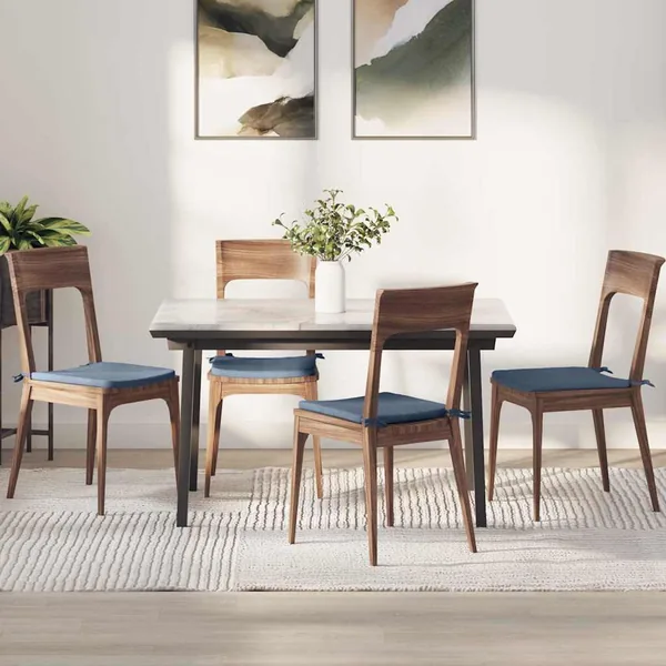 Coussins de siège 4 pcs Bleu 40 x 40 x 3 cm