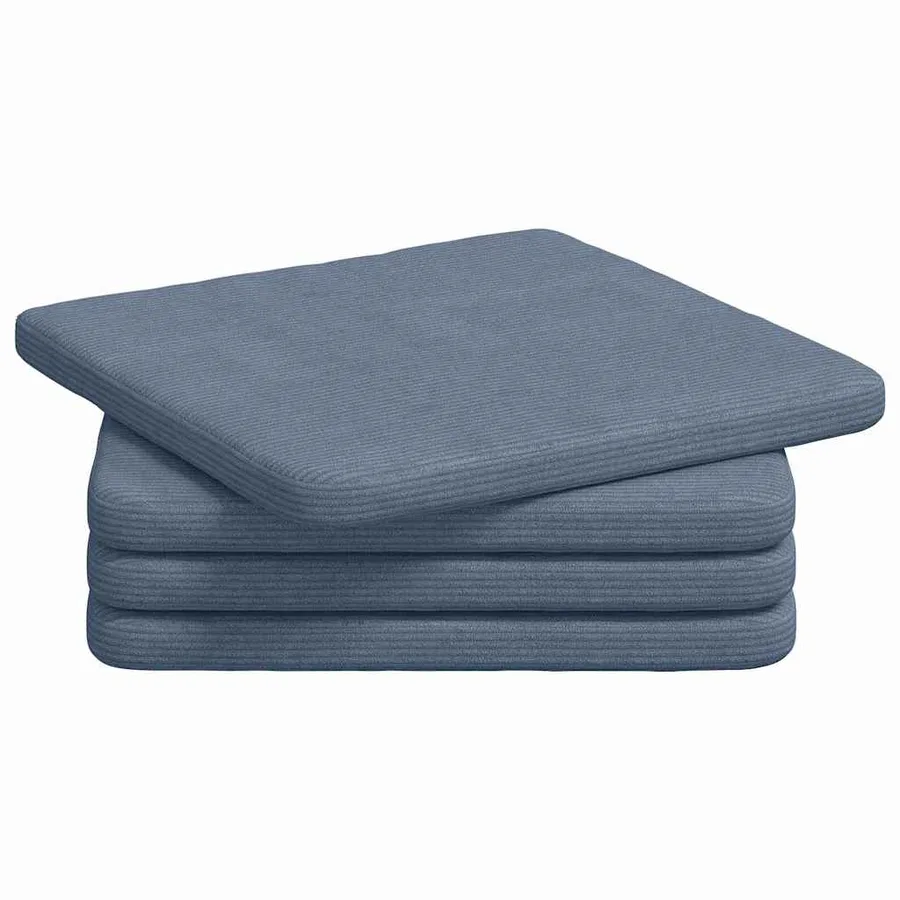 Coussins de siège 4 pcs Bleu 40 x 40 x 3 cm - 2