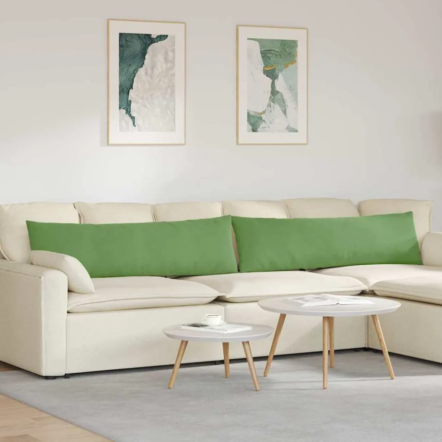 Coussins de canapé 2 pcs Vert clair 145 x 40 cm