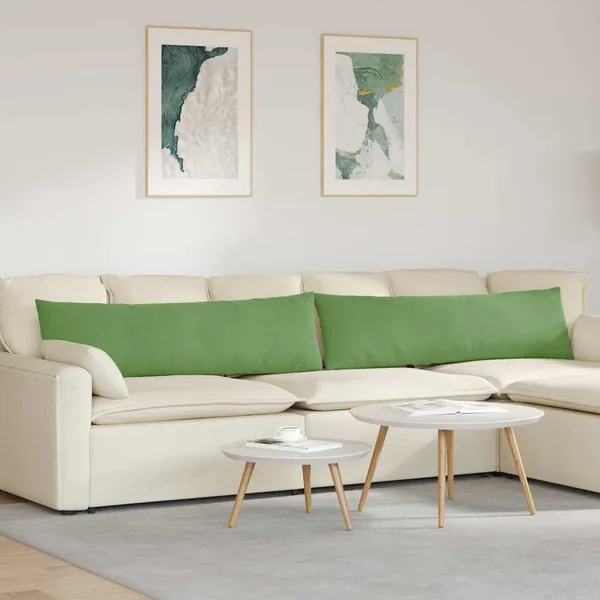 Coussins de canapé 2 pcs Vert clair 145 x 40 cm