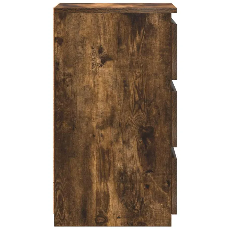 Tables de chevet 2pcs Chêne fumé 40x35x62,5cm Bois d'ingénierie - 6