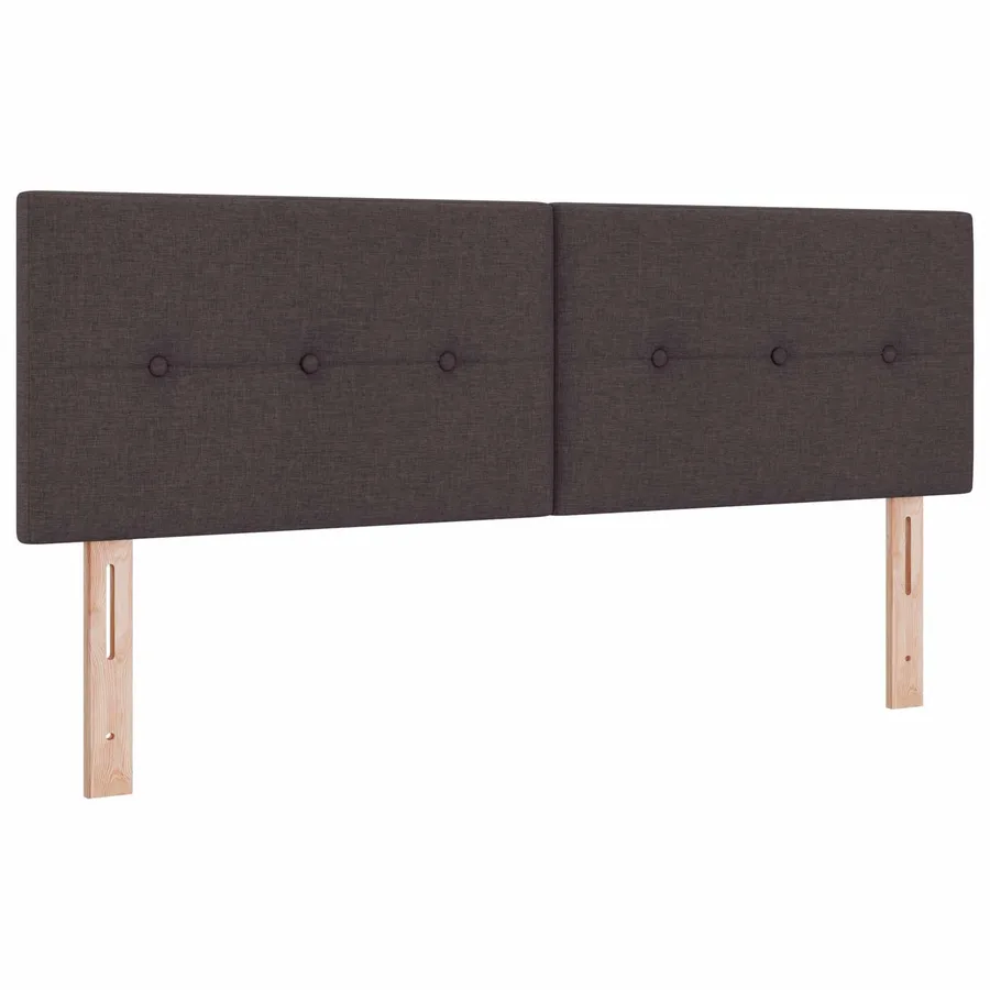 Lit boxspring avec matelas Marron foncé 160 x 200 cm Tissu - 3
