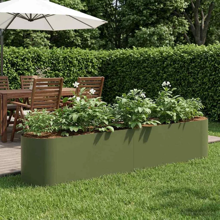 Jardin surélevé Vert olive 200 x 40 x 40 cm