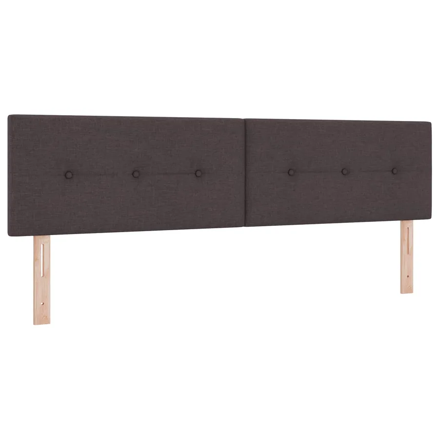 Lit boxspring avec matelas Marron foncé 180 x 200 cm Tissu - 3