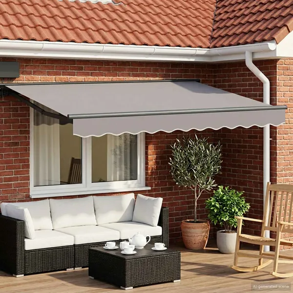 Auvent rétractable électrique Gris clair 2,5 x 2 m