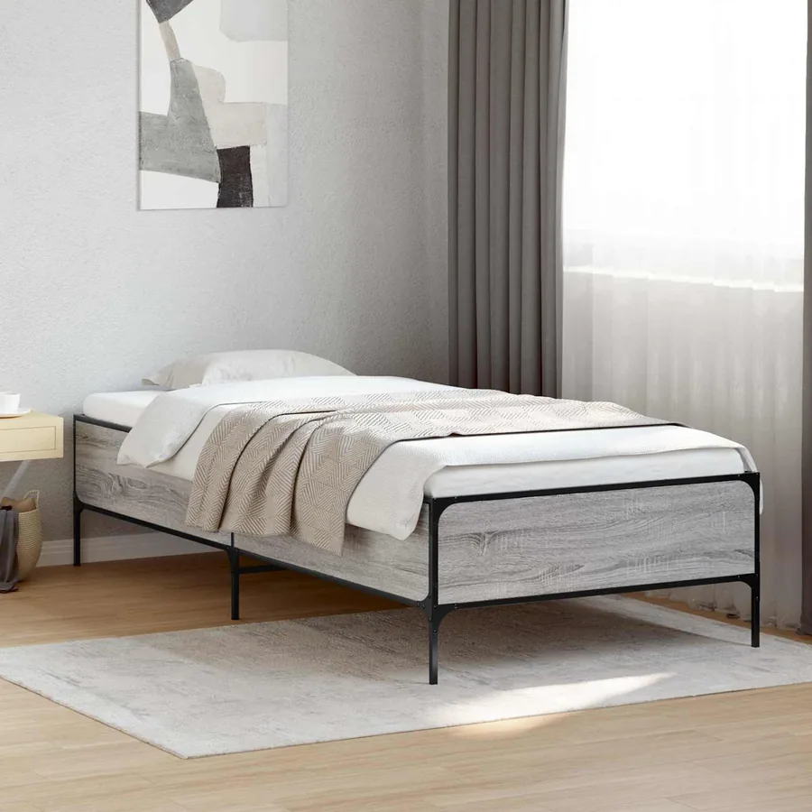 Cadre de lit Sonoma gris 80 x 200 cm Bois d'ingénierie