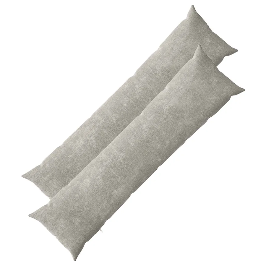 Housse de coussin 2 pcs HEERLEN Gris clair 40 x 145 cm