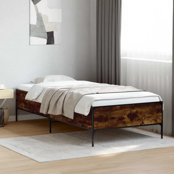 Cadre de lit Chêne Fumé 80 x 200 cm Bois d'ingénierie