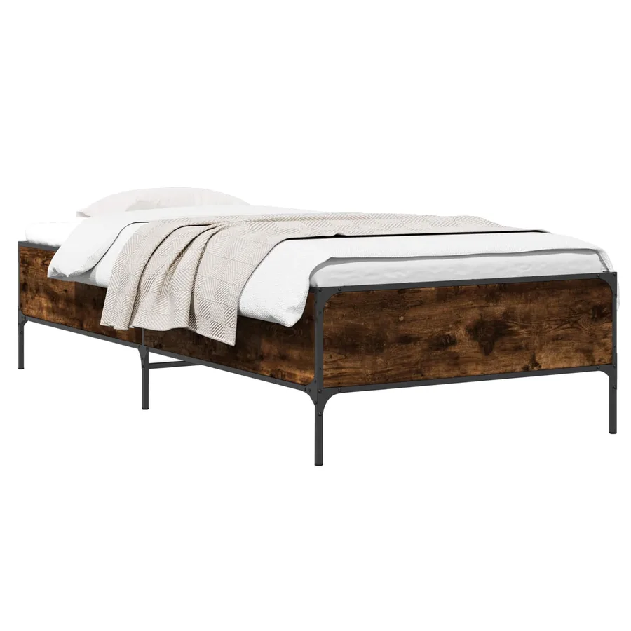 Cadre de lit Chêne Fumé 80 x 200 cm Bois d'ingénierie - 2