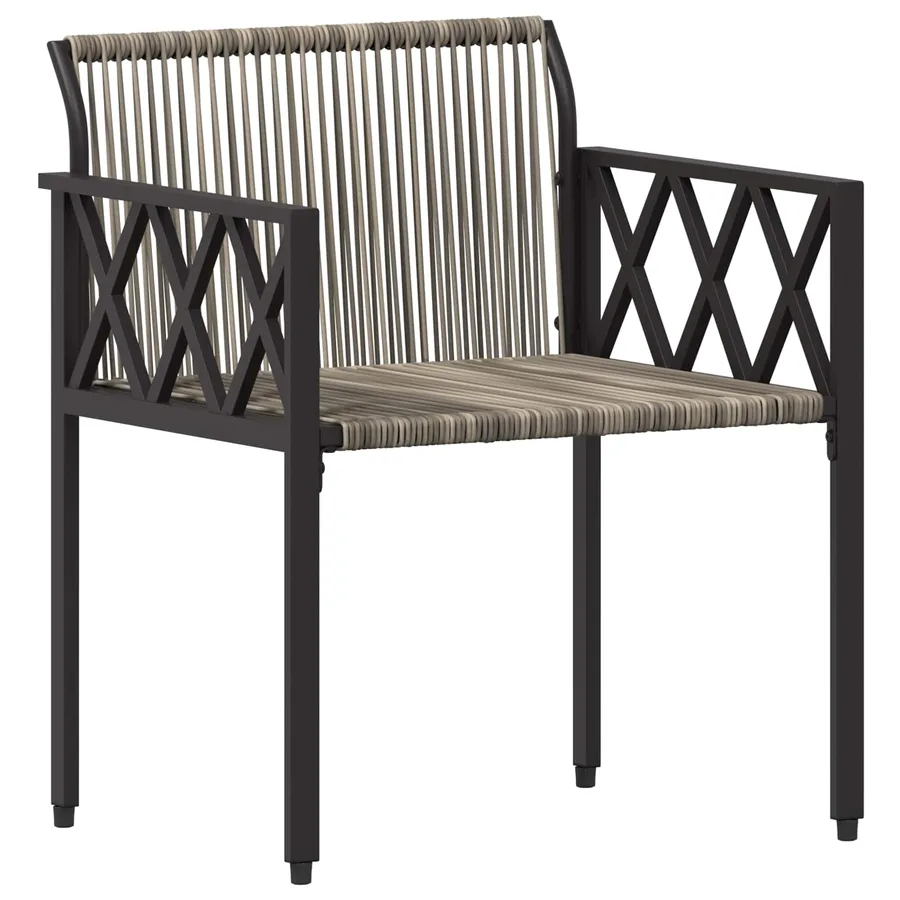 Ensemble de meubles d'extérieur 3 pcs Gris et Gris foncé - 5