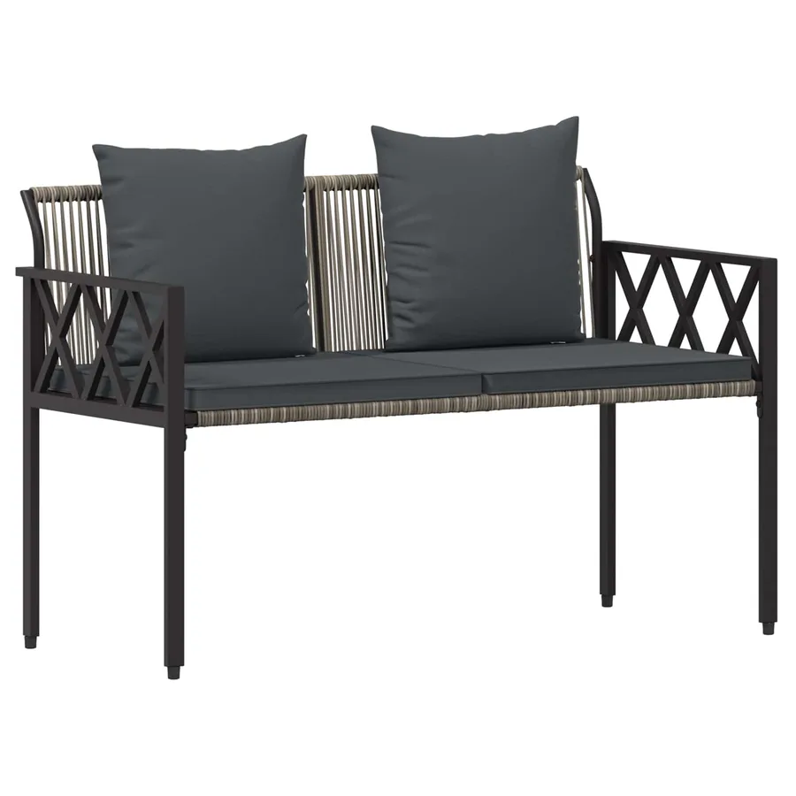 Ensemble de meubles d'extérieur 4 pcs Gris et Gris foncé - 5