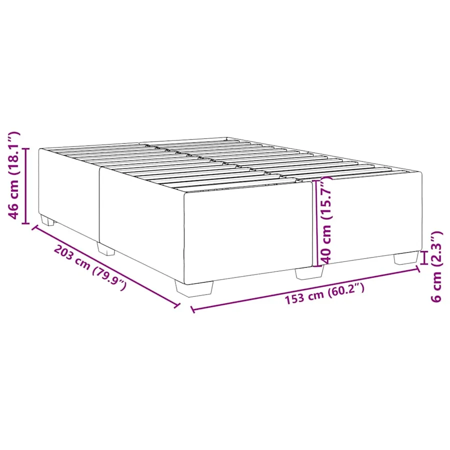 Cadre de lit sans matelas noir format Queen en similicuir - 9