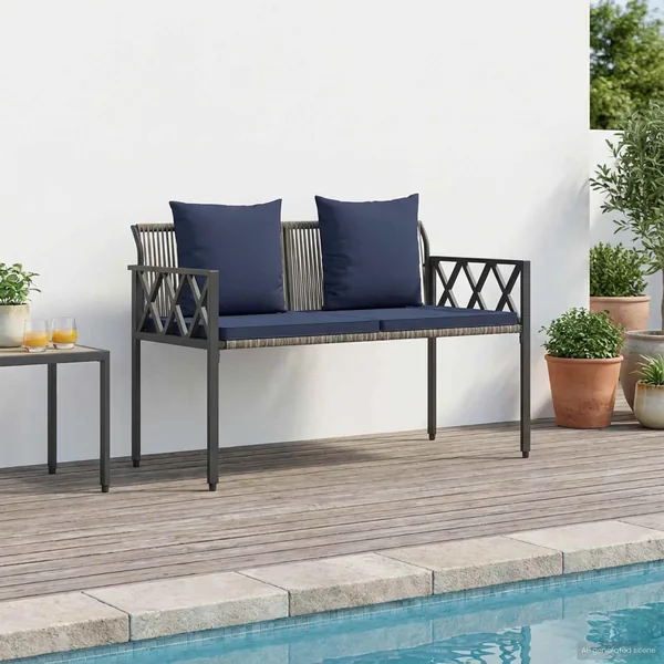 Bancs d'extérieur 2 -Seater 116 x 56 x 75 cm polyrotin