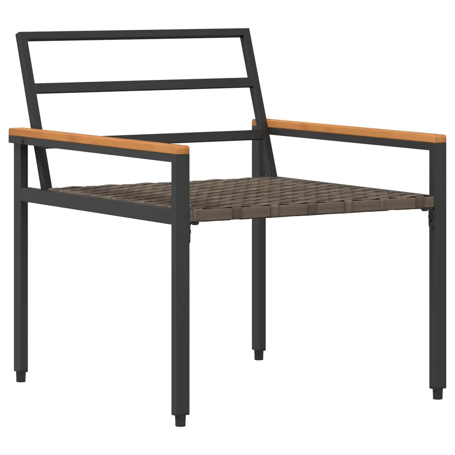 Ensemble de meubles d'extérieur 3 pcs Gris foncé polyrotin - 5