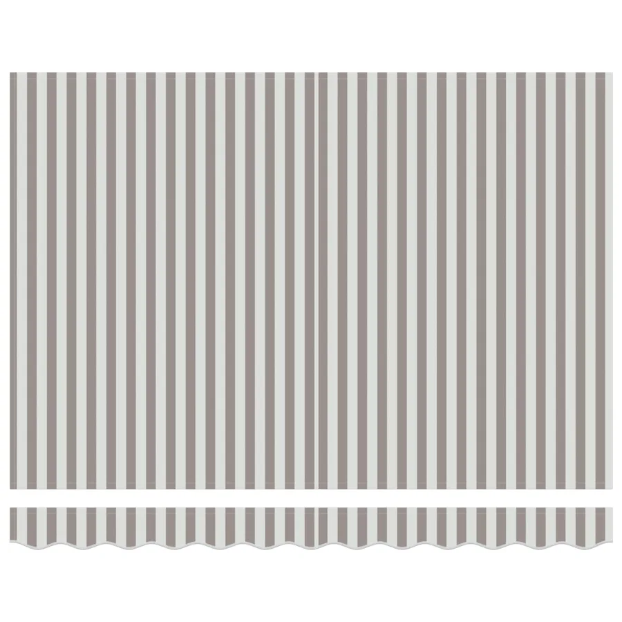 Toile de rechange pour auvent Gris clair et blanc 4 x 2 m - 4